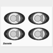 dank u ( voeg uw eigen afbeelding in ) ovale sticker (Vel)