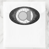 dank u ( voeg uw eigen afbeelding in ) ovale sticker (Tas)