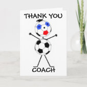 Dank u Voetbal coach Bedankkaart (Voorkant)