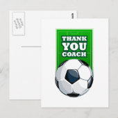 dank u voetbal coach briefkaart (Voorkant / Achterkant)