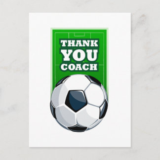 dank u voetbal coach briefkaart