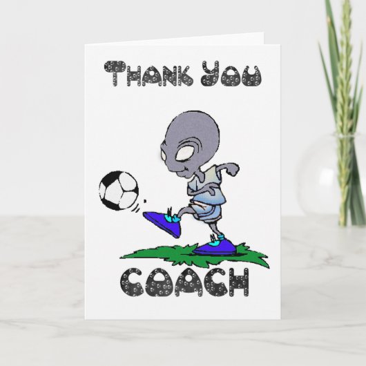 Dank u Voetbal coach, Football Coach Bedankkaart (Voorkant)