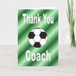 Dank u Voetbal coach Kaart