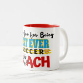 Dank u Voetbal coach Tweekleurige Koffiemok (Voorkant rechts)