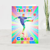 Dank u voetbal / football coach, met abstract bedankkaart (Voorkant)