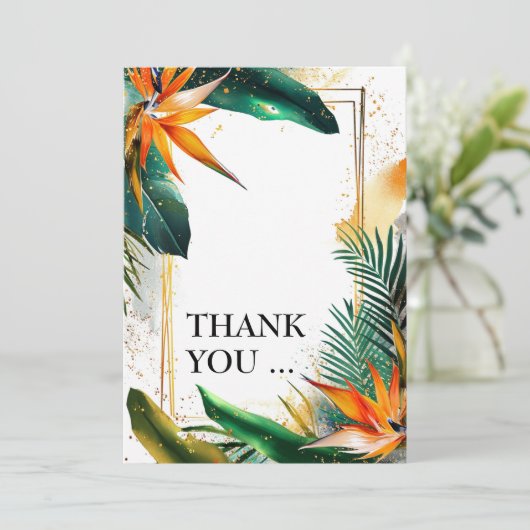 Dank U Vogels van het Paradijs Bliss Bedankkaart (Staand voorkant)