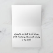 DANK U VOOR 25e TROUWDAG Bedankkaart (Binnen)