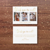dank u voor 3 foto ' s trouwcollage minimalistisch notitiekaartje