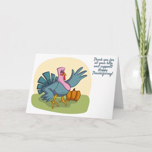 Dank u voor al uw hulp bedankkaart (Voorkant)