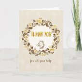 Dank u voor Al Uw Hulp -  Kleine Natuur Bedankkaart (Voorkant)