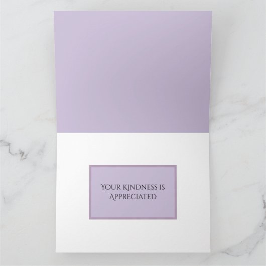 Dank u voor Alles Lila Floral Springtime Bedankkaart (Binnen)