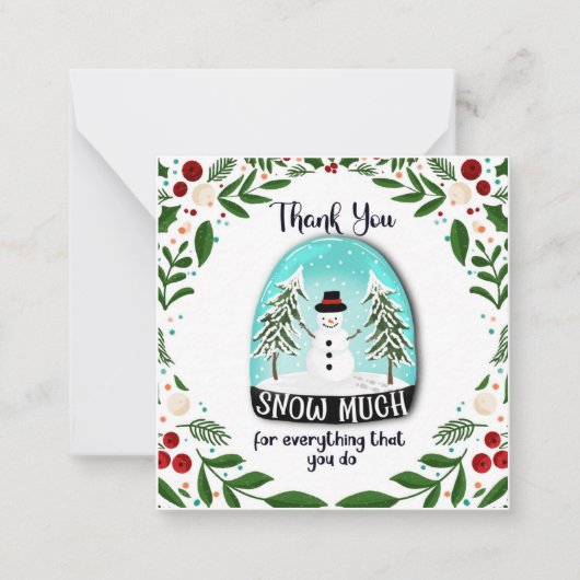 dank u voor alles wat u in xmas doet . notitiekaartje (Voorkant)