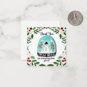 dank u voor alles wat u in xmas doet . notitiekaartje (Voorkant / Achterkant in situ)