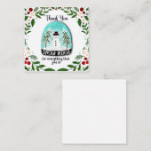 dank u voor alles wat u in xmas doet . notitiekaartje (Voorkant / Achterkant)