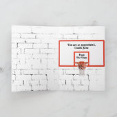 Dank u voor basketbal coach Kaart (Binnen)