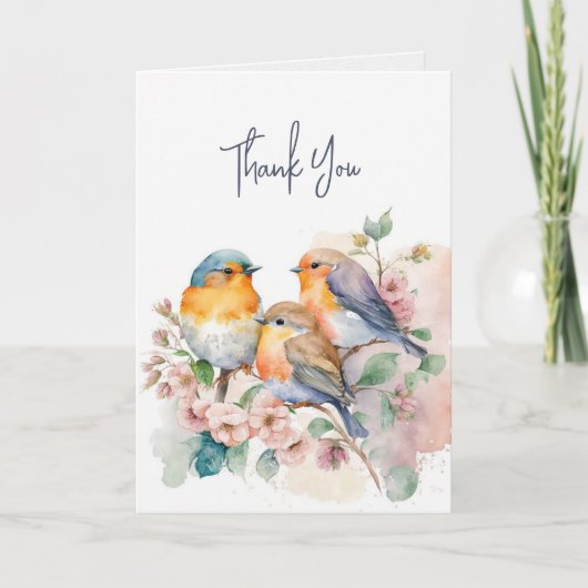 Dank u voor Blauwvogels Kaart (Voorkant)