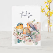 Dank u voor Blauwvogels Kaart (Gele Bloem)