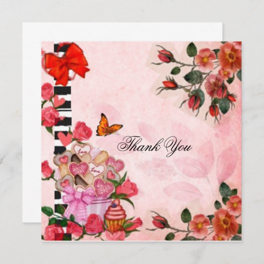 Dank u voor bloemen en koekjes (Voorkant / Achterkant)