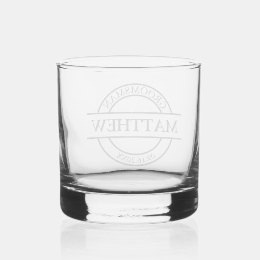 Dank U Voor Bruidsjonkers Whisky Glas (Achterkant)