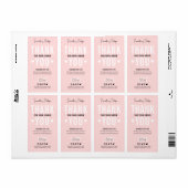 Dank U Voor De Aankoop Roze Trendy Logo Verzending Etiket (Full Sheet)
