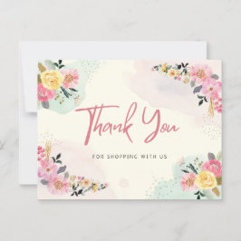 Dank u voor de aanschaf  briefkaart