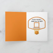 dank u voor de basketbalcoach bedankkaart (Binnen)