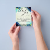 Dank u voor de blauwe handtekening aangepaste foto flyer (Hand)