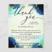 Dank u voor de blauwe handtekening aangepaste foto flyer (Voorkant)