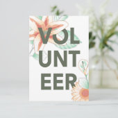 dank u voor de bloemen die u als vrijwilliger heef bedankkaart (Staand voorkant)