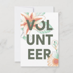 dank u voor de bloemen die u als vrijwilliger heef bedankkaart