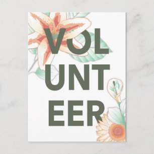 dank u voor de bloemen die u als vrijwilliger heef briefkaart