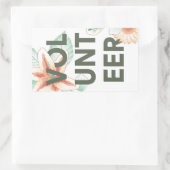 dank u voor de bloemen die u als vrijwilliger heef rechthoekige sticker (Tas)