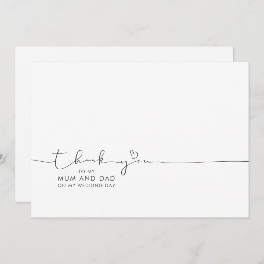 Dank u voor de boodschap van de huwelijksdag van m (Voorkant / Achterkant)