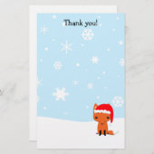 Dank u voor de brieven met kerstvos briefpapier (Voorkant / Achterkant)