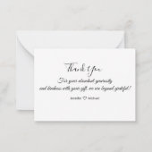 dank u voor de bruiloft 8 foto ' s collage aangepa notitiekaartje (Achterkant)