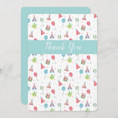 Dank u voor de Cadeaus van de Ballons van het Patr Bedankkaart (Voorkant / Achterkant)