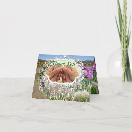 Dank u voor de cadeaus van het Baby shower van de  Bedankkaart (Voorkant)