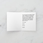 Dank u voor de de notakaart van het Gesprek Bedankkaart (Binnen)