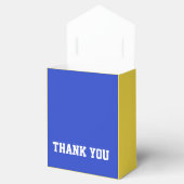 dank u voor de doos met boeg in blauw en geel bedankdoosjes (Geopend)
