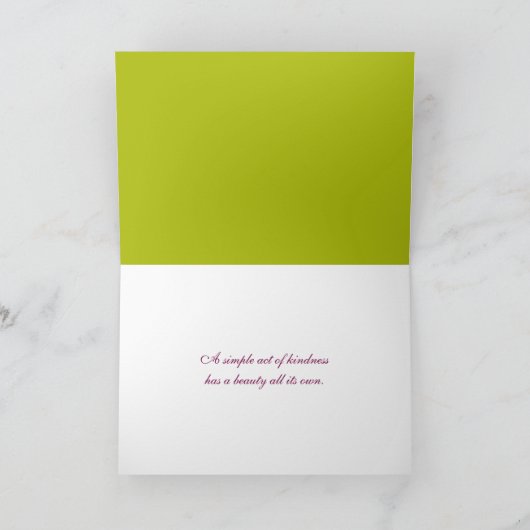 Dank u voor de druppelreflectie bedankkaart (Binnen)