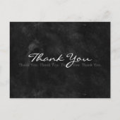 Dank u voor de eenvoudige zwart-wit Blackboard Briefkaart (Voorkant)