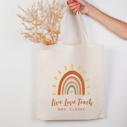 Dank u voor de Eigen benaming Boho Rainbow Sun Tote Bag