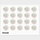 dank u voor de faux holographic opal ronde sticker (Vel)