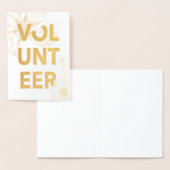 dank u voor de folie van het vrijwilligerswerk blo folie kaarten (Display)