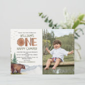 Dank u voor de foto Happy Camper Bedankkaart (Staand voorkant)
