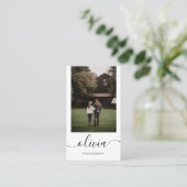 Dank u voor de foto Sociale Media QR Code Visitekaartje (Staand voorkant)