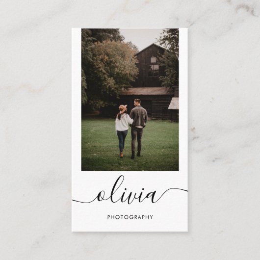 Dank u voor de foto Sociale Media QR Code Visitekaartje (Voorkant)