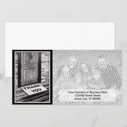 dank u voor de foto van de mat bedankkaart (Voorkant / Achterkant)