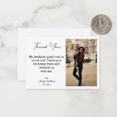 dank u voor de gelukkige verjaardagfoto notitiekaartje (Voorkant / Achterkant in situ)