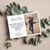 dank u voor de gelukkige verjaardagfoto notitiekaartje